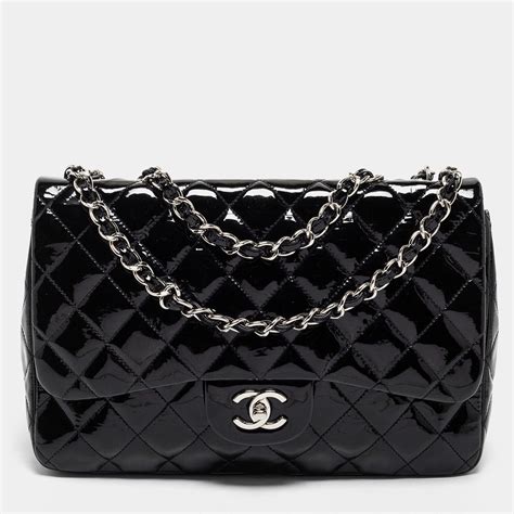 chanel black single flap